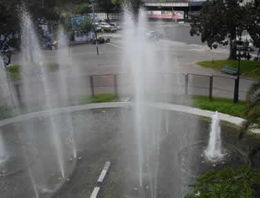 Fuente en el parque Lezama